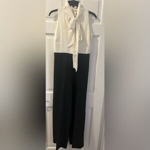 Ann Taylor Black and White Jumpsuit